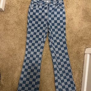 Checkered Jeans